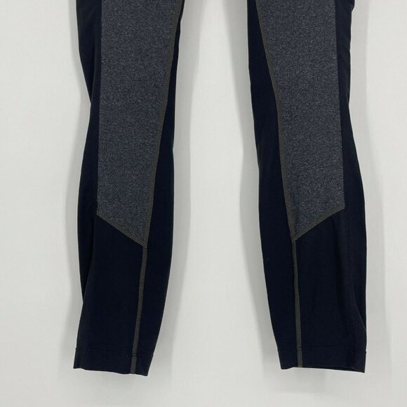 Prana Leggings Women's Sz S Black Gray Color Block Crop Skinny Midrise Athletic - Picture 5 of 8